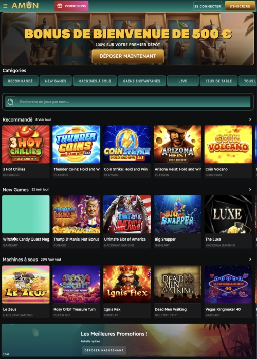 Lobby principal slots temple Amon Casino